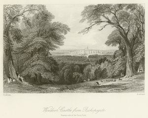 Windsor Castle from Bishopsgate, Surrey Side of the Great Park by after Thomas Allom