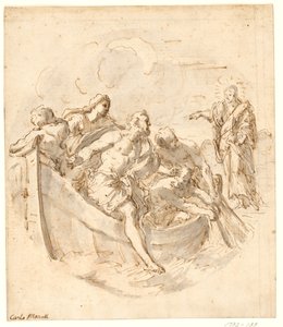 Tondo with Christ Bidding Peter to Walk on the Water by after Ubekendt