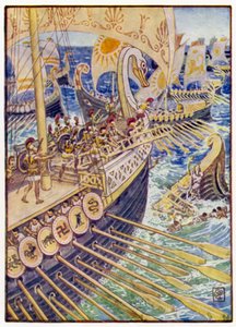 Ship dashed against ship, till the Persian dead strewed the deep like flowers