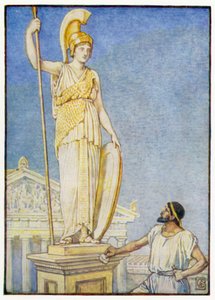 The figure of the goddess was a colossal one