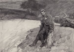 Jude at the milestone: scene from Thomas Hardy