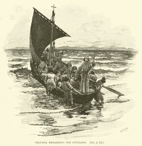 Columba Embarking for Scotland by after William Henry Margetson