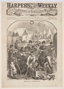 Christmas Boxes in Camp – Christmas, 1861 by after Winslow Homer
