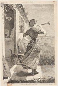 The Dinner Horn by Winslow Homer