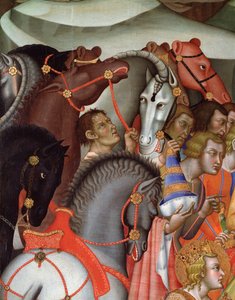Adoration of the Magi (detail) by also Manfredi de Battilori Bartolo di Fredi