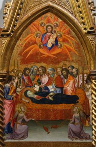 Altarpiece with scenes of Virgin: dormition by also Manfredi de Battilori Bartolo di Fredi