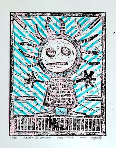 Urban Robot With Stripes