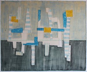 Urban Striped Blocks Abstract by andrea de ranieri