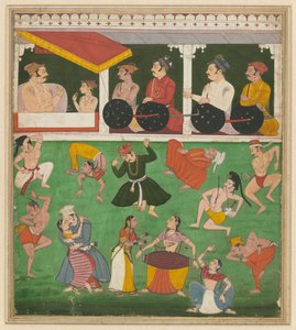 Amar Singh II (as a Prince) and His Father Watch an Entertainment by anonymous 