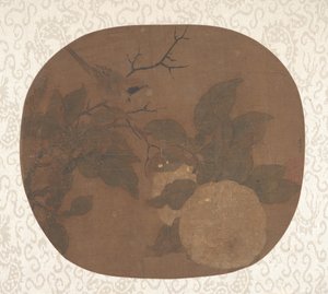 Bird on a Camellia Branch by anonymous 