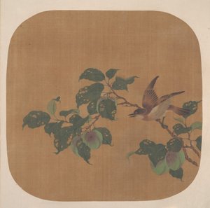 Branch of Flowering Tree with Bird by anonymous 