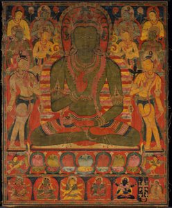 Buddha Amoghasiddhi with Eight Bodhisattvas by anonymous 