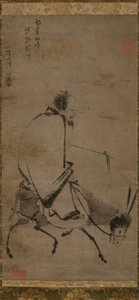 Chan Master Riding a Mule by anonymous 