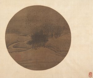Crows and Bare Trees in Winter by anonymous 