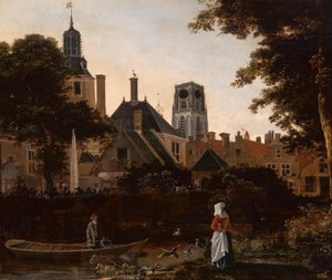 View of Rotterdam, with the Tower of the St. Laurenskerk by anonymous 