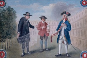 At the Three Orders. Sign of a Cockade Merchant at the Palais-Royal. Palais-Royal, 1st Arrondissement, Paris by anonymous 