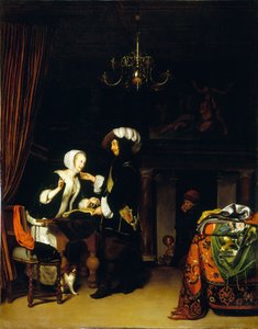 The Gentleman in the Shop, Copy After Frans Mieris by anonymous 
