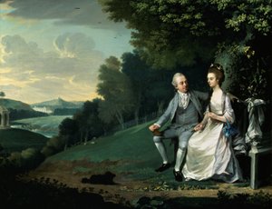Portrait of a Couple, Said to be Sir Francis and Lady Dashwood at Wycombe Park by anonymous 