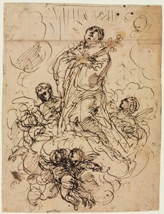 Apotheosis of a Saint by attributed to Antonio Domenico Gabbiani