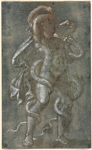 Man Entwined by Two Snakes by attributed to Giovanni Antonio da Pordenone