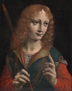 Portrait of a Youth as Saint Sebastian by attributed to Marco d