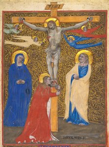 Single Leaf from a Missal: The Crucifixion by attributed to Nicolò da Bologna