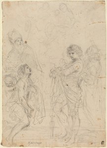 Madonna and Child with Saints Gimignano, John the Baptist, George and Peter Martyr by called Guercino Giovanni Francesco Barbieri