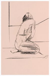 Contemplative Kneeling Figure by cartissi