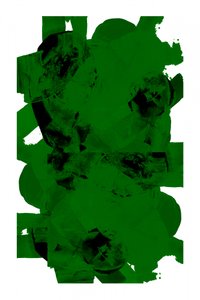 Deep Green Abstract Strokes