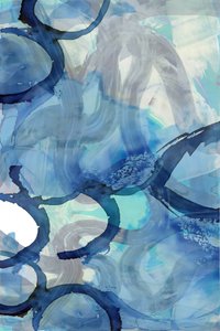 Fluid Blue Abstract by cartissi