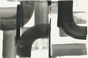 Fluid Grayscale Abstract by cartissi