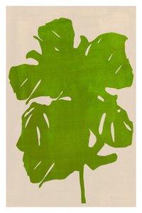 Green Monstera Silhouette by cartissi