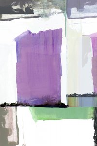 Modern Purple Green Abstract by cartissi