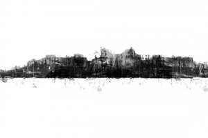 Monochrome City Silhouette by cartissi