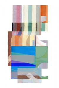 Muted Geometric Collage by cartissi