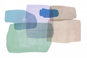Overlapping Pastel Shapes by cartissi