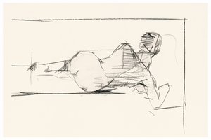 Reclining Nude Sketch by cartissi