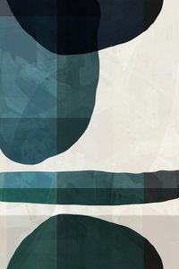Serene Blue Shapes by cartissi