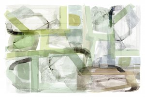 Soft Green Abstract Shapes by cartissi