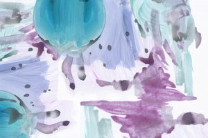 Soft Teal Lavender Abstract by cartissi