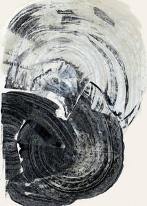 Swirling Monochrome Abstract by cartissi