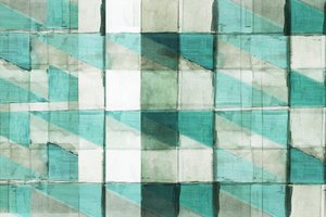 Teal Geometric Blocks by cartissi