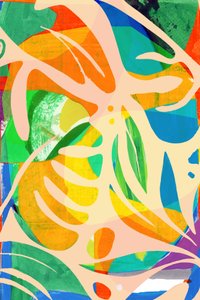 Vibrant Abstract Leaves by cartissi