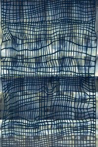 Wavy Indigo Grid by cartissi
