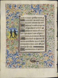 Leaf from a Book of Hours: Two Devils by circle of Coëtivy Master