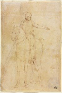 Armored Figure on Horseback by circle of Vittore Carpaccio