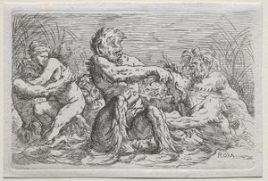 River Gods by copy after Salvator Rosa