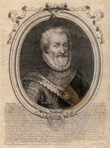 Portrait of Henry IV (1553-1610) King of France - Portrait of Henry IV (1553-1610) King of France - engraving from 