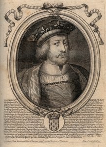 Portrait of Thierry III (ca. 657-691), King of the Franks of Neustria (673-675) and King of all the Franks (679-691) - Theuderic III (Theuderich, Theoderic, Theodoric), King of Neustria (673-675) and King of all the Franks (679-691)