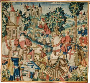 The Return from the Hunt by design and cartoon Flemish 16th Century, probably Tournai; woven in Tournai in an undetermined workshop